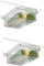 2 Stück Kühlschrank Organizer Schublade, Kühlschrank - Gefrierschrank mit Ausziehbaren Schubladen, Aufbewahrungsbox Kühlschrankbox