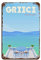 Blechschild Travel The World City, Griechenland Island of Corfu, Vintage, Metall, Pub, Club, Café, Bar, Zuhause, Wanddekoration, Poster, Retro, 20 x 30 cm