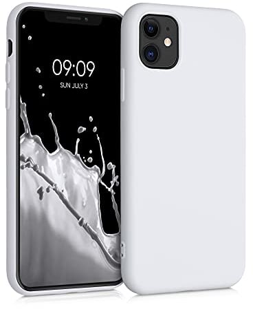 kwmobile Hülle kompatibel mit Apple iPhone 11 Hülle - gummierte TPU Silikon Handyhülle - Schutzhülle für kabelloses Laden - Case in Weiß matt