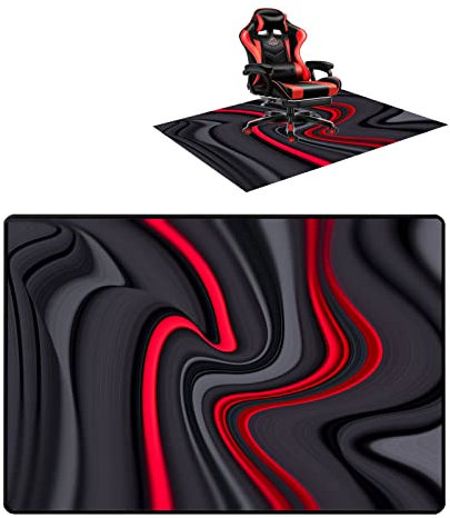 80×120CM Tapis de Chaise Bureau Tapis de Chaise de Bureau pour Sol en Bois Dur Chair Mat Protecteur de Sol Durs Tapis de Sol pour Chaise de Bureau Tapis de Chaise Gaming Antidérapant Silencieux