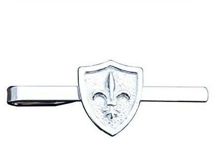 Pince à Cravate Fleur de Lys, Écusson Héraldique, Fait Main en Étain par Les Étains de Jumilhac