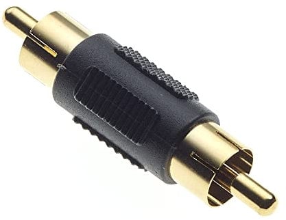 Keple Conector RCA - Paquete De 5, Adaptador De Clavija RCA A Clavija RCA para Sistemas De Vídeo Y Estéreo | Adaptador RCA Macho A Macho Chapado En Oro para Sonido Balanceado