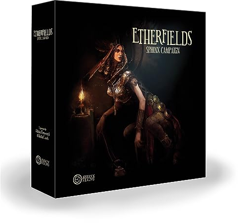 Etherfields Brettspiel Sphinx Kampagne Erweiterung | Fantasy-Strategiespiel | Erzählendes Abenteuerspiel für Erwachsene | ab 14 Jahren | 1-4 Spieler | Durchschnittliche Spielzeit 90-180 Minuten |