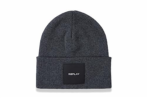 Replay Unisex Mütze Wintermütze, Dk Ash Grey 023 (Grau), Onesize