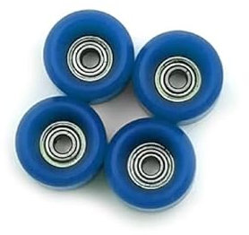 SPITBOARDS Fingerboard Pro Wheels mit echten Kugellagern, Professional CNC Polyurethan Qualität, Street Wheels Shape, (Blau)