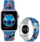 Leotop Compatible con Apple Watch Bands Stitch 41 mm, 40 mm, 38 mm, correa de repuesto de silicona para SE/SE2 Serie 8 7 6 5 4 3 2 1 (41/40/38 mm, Azul-Stitch)