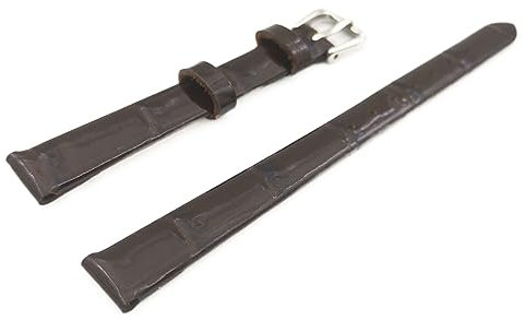 Teidea 6mm 7mm 8mm 9mm 10mm Leder Mini Uhrenarmband Armband Damen Dünne Armbanduhren Band Uhrenarmband für Frauen, Braun, 9mm