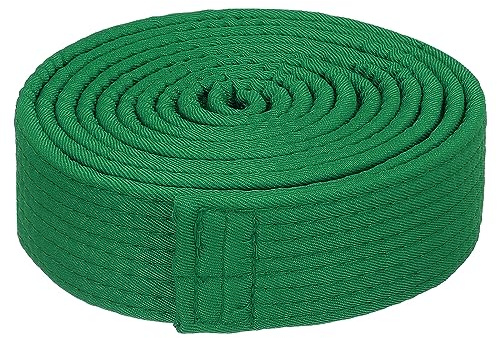 PATIKIL Taekwondo Farbe Rangliste Gürtel 1.5 x7.8Ft 2.4m Polyester Grün | Kampfsport Judo Karate Gürtel, Für Lehrpraxis