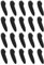 sourcing map 20Pcs Blade Knife Tip Protector Cover Plastic Knife Guard Sleeves Blade Tip Sleeves Cover for Kitchen, Black
