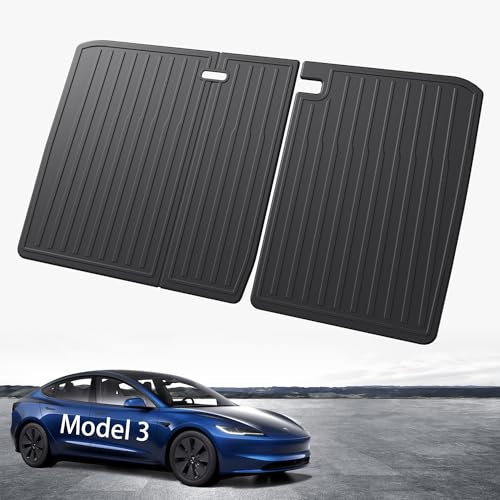 ASZSK Sitzschutz für Tesla Model 3 2024 2025, aus TPE Rückenlehnenschutz für Model 3 Highlander, verschleißfest, schmutzabweisend, geruchsneutral Installierter Rücksitzschutz Auto-Rücksitzzubehör