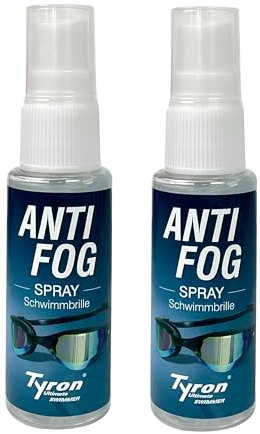 Tyron Anti Fog Spray | Antibeschlagspray | Geeignet für Schwimm- und Taucherbrillen | Wirkt schnell und effektiv | 30 ml Inhalt | 2 Stück