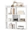 HOMASIS Bücherregal mit 7 Würfeln, Würfelregal mit offenen Fächern & Ablagen, Standregal aus Holz, Aufbewahrungsregal mit Kippschutz, Raumteiler für Wohnzimmer Arbeitszimmer Büro, 80x20x90cm (Weiß)