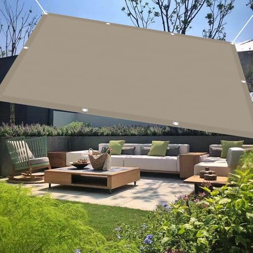 Toile Ombrage Rectangulaire 250 x 300 cm Rectangulaire Filet d'ombrage Couvert Végétal Toile Pergola, Fleurs, Patio, Lawn UV Protection 98% Résistant Aux Déchirures, Taupe