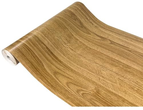 Klebefolie Möbel 45x200 cm | Möbelfolie selbstklebend in Holzoptik | Folie für Möbel zur schnellen Renovierung von Türen, Schränken und Regalen | Möbelfolie dekorativ und pflegeleicht | Natural Eiche