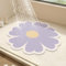 Runde Duschmatte, Blumen-Badematte für Innendusche, PVC-Luffa-Badezimmer-Bodenmatte, rutschfeste Badematte, Anti-Schimmel-Duschmatte mit Abfluss, schnell trocknend (Rot, 50 x 50 cm)