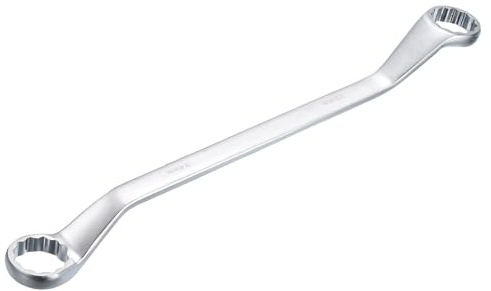 QUARKZMAN Gekröpfter Doppel-Ringschlüssel 32mmx34mm Metrisch 45 Grad Offset 12 Punkt Kohlenstoffstahl Verchromter Ringschlüssel für Reparatur