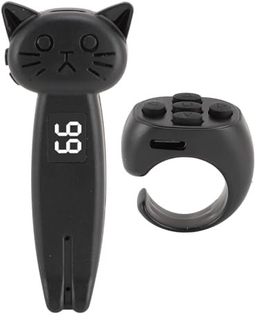 Ferngesteuerter Seitenwender, Digitalanzeige, Schnelles Klicken für IOS Phone Tablet EReader Novel Reading, für Selfie Work Game