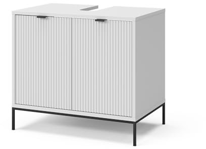 Vicco Mueble Lavabo Eliza, Blanco, 70 x 63 cm con 2 Puertas