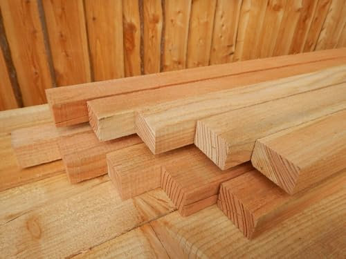 Zaunlatte aus Lärche 30 x 50 mm x 150 cm Länge - Holz Latten Lattenzaun Holzzaun (150 cm Lärche Zaunlatte) 50 Stück