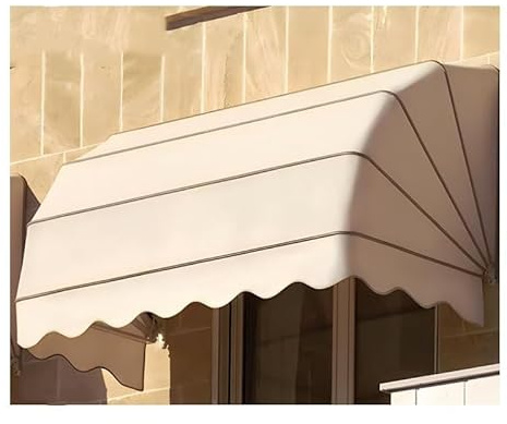 Französische Gebogene Einziehbare Markise, Tür-fenster-markise, Teleskop-vordach Für Gartenfenster Und Türen Im Freien, Größe Und Farbe Können Individuell Angepasst Werden(Size:145x40x40cm,Color:C)