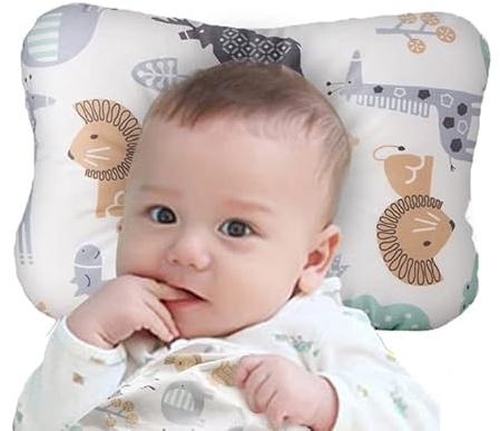WelsLife Soft Hypoallergenic Head & Neck Support Organic Cotton Cover Machine Washable (Animal World)
