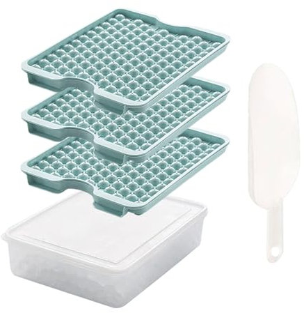 Bandeja redonda para cubos ICES con tapa, pinzas para hacer hielo, moldes de esfera, moldes de cubo ICES que liberan fácilmente la bandeja ICES fácil de