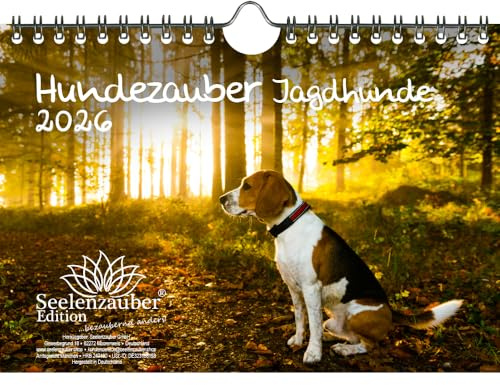 Hundezauber Jagdhunde DIN A5 Kalender für 2026 Welpen und Hunde - Seelenzauber