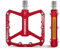 PINNAMAX Fahrradpedale, CNC-Aluminium, 9/16 Zoll, rutschfeste Plattform, 3 Lager, Fahhrad Pedale für Rennrad, MTB, E-Bike (Rot)