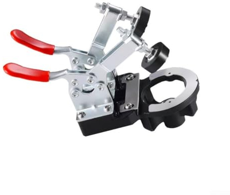 YobiLife 35mm Cabinet Hinge Drilling Jig AccuracyAluminium Alloy Template for Concealed Door Hinge Installation with Adjustable Clamp(Two blade version)