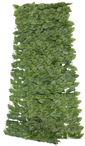 VALICLUD Künstlicher Sichtschutzzaun 05X3M aus Dichtem Kunststoff Grüne Pflanzenwand mit Realistischen Blättern für Garten und Balkon