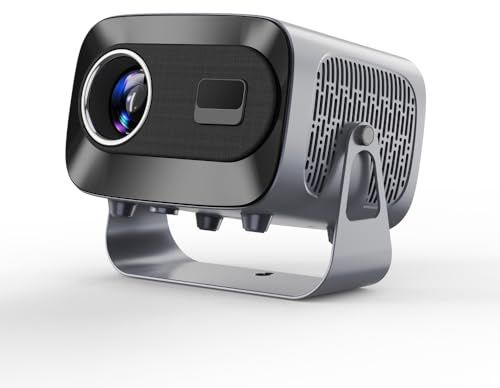 Mini Smart Beamer 4K Heimkino, Unterstützt 1080P, Tragbarer Projektor mit WiFi 6 und Bluetooth 5, Elektrischer Fokus & Auto Keystone Korrektur, Projektor mit Handy/TV Stick/HDMI/USB