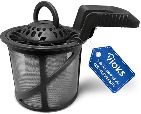VIOKS Sieb Filter Set Ersatz für AEG Elеctrolux Juno 807547226/9 8075472269 807547226 140064682010 Siebeinsatz mit Griff/Grobsieb + Feines Sieb für Geschirrspüler - Spülmaschine Filter