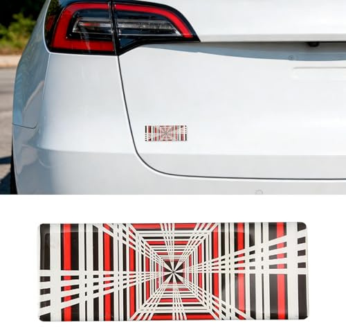 XhuangTech 10,9 x 4,9 cm P*laid Emblem 3D Badge Aufkleber, selbstklebender Heckkofferraum, Performance-Style-Aufkleber, Außenzubehör, wasserdichtes Auto-Heckstoßstangen-Emblem für Modell 3/Y/X/S, alle