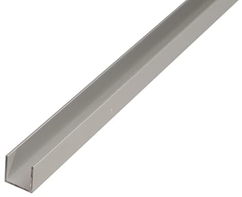 Alberts 474874 U-Profil | Aluminium, silberfarbig eloxiert | 2000 x 20 x 20 mm