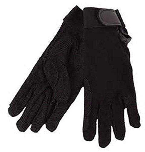 Hy5Baumwolle Pickel Handfläche Handschuhe Med Schwarz