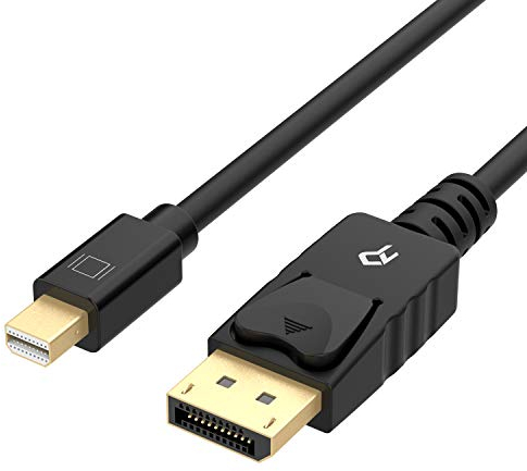 Rankie Câble Mini DisplayPort (Mini DP) vers DisplayPort (DP), Résolution 4K Prêt, 1,8m, Noir