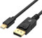 Rankie Câble Mini DisplayPort (Mini DP) vers DisplayPort (DP), Résolution 4K Prêt, 1,8m, Noir