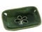 GURU SHOP Exotische Keramik Seifenschale - Blume, Grün, 2x10x7 cm, Seifenschalen
