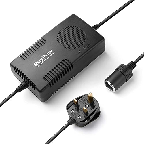 RoyPow AC 110V-240V to DC 12V Transformer 10A Mains to Adapter 120W (Max 150W) Power Supply Cigarette Lighter Voltage Converter for Car Vacuum Cleaner Refrigerator Tire Inflator Car Devices