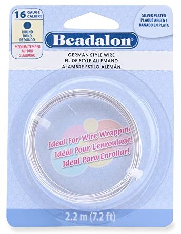 Beadalon German Style Wrapping Wire - 16 Gauge, 7.2 ft - Silver Plated