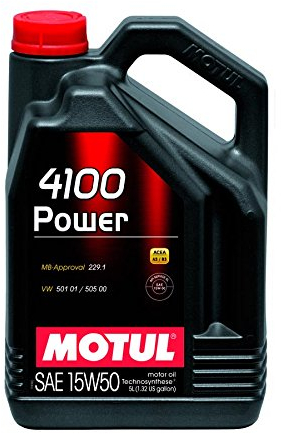 Motul – Lubricante de motor 4100 Power 15W50 – A3/B4 – Garrafa de 5 L