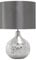 Tischlampe im orientalischen Stil Kunstseide/Metall grau/silber Yakima