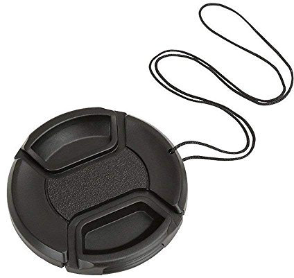 1pcs Universal Center Pinch Snap-on Front Lens Cap 37mm 40.5mm 43mm 46mm 49mm 52mm 58mm 62mm 67mm 72mm 77mm 82mm For Canon Nikon Sony Pentax Olympus Fuji Camera with String (40.5mm)