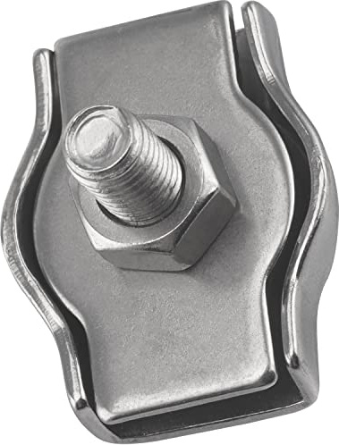 FASTON® Simplex Drahtseilklemme 4 mm Edelstahl A4 V4A (5 Stück) Seilklemmen Drahtseil Klemme Kabelklemme Anzug für Seil