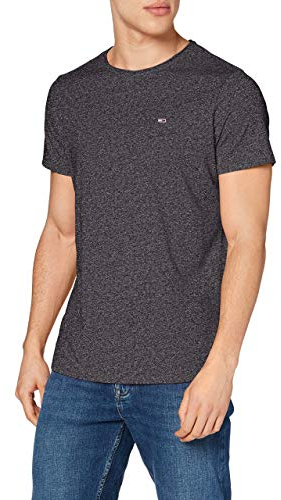 Tommy Jeans Homme Tjm Xslim Jaspe Neck Ext Dm0dm09586 Hauts En Tricot À Manches Courtes, Noir (Black), XXL EU