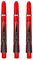 Ignite Harrows Supergrip Dart-Schäfte, Rot, Länge und Anzahl der Sets (40, 3 Sets)