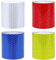 4 Stück Reflektierendes Warnband, Sicherheit Warnklebeband, Reflektorband selbstklebend, Wasserdichtes reflektierendes Klebeband mit hoher Sichtbarkeit, für Fahrzeuge, Anhänger, Fahrräder (4 Farben)