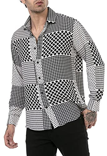 Redbridge Hemd für Herren Freizeit-Hemd Langarm Casual Leichter Stoff Weiß XXL