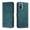 Trugox Handyhülle für Xiaomi Redmi Note 10S Hülle Klappbar Klapphülle mit Kartenfach Handytasche Handy Schutzhülle Tasche Leder Wallet Flip Case Slim Book Cover - Blau Grün