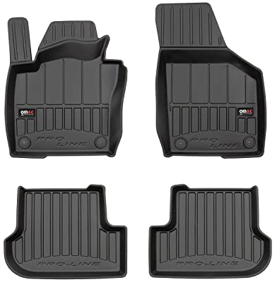 Fußmatten Gummimatten kompatibel mit VW Beetle 2011-2019 OMAC Premium 3D Schwarz TPE Gummi